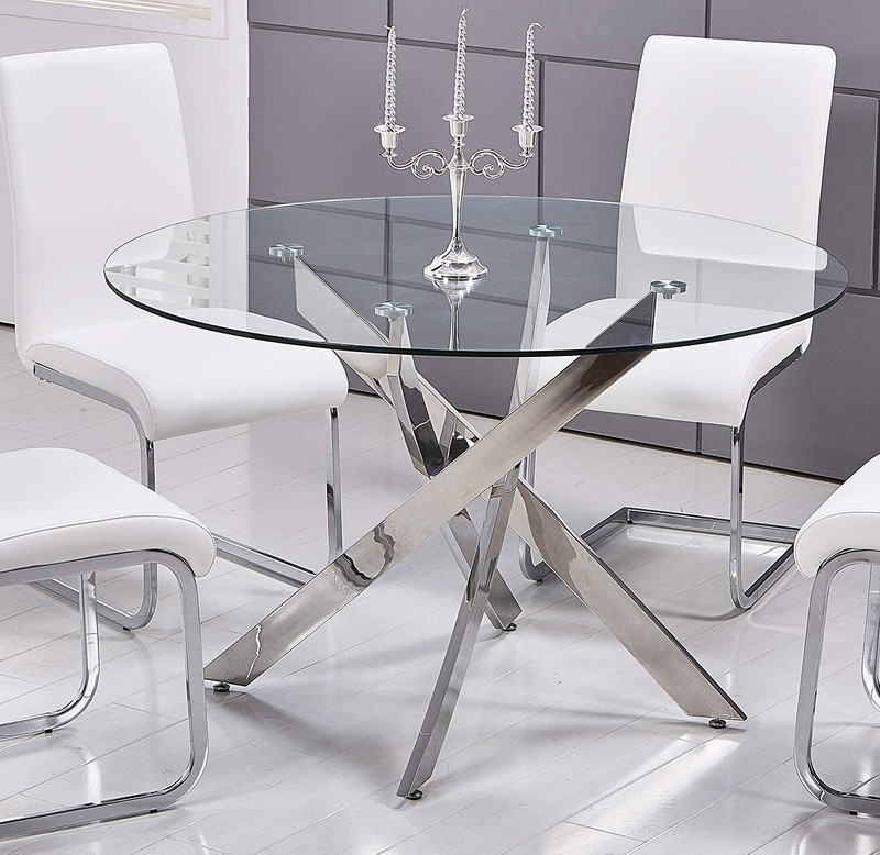 1/2" Inch Thick Clear Tempered Round Glass Table Top with Flat Polished Edge gallery