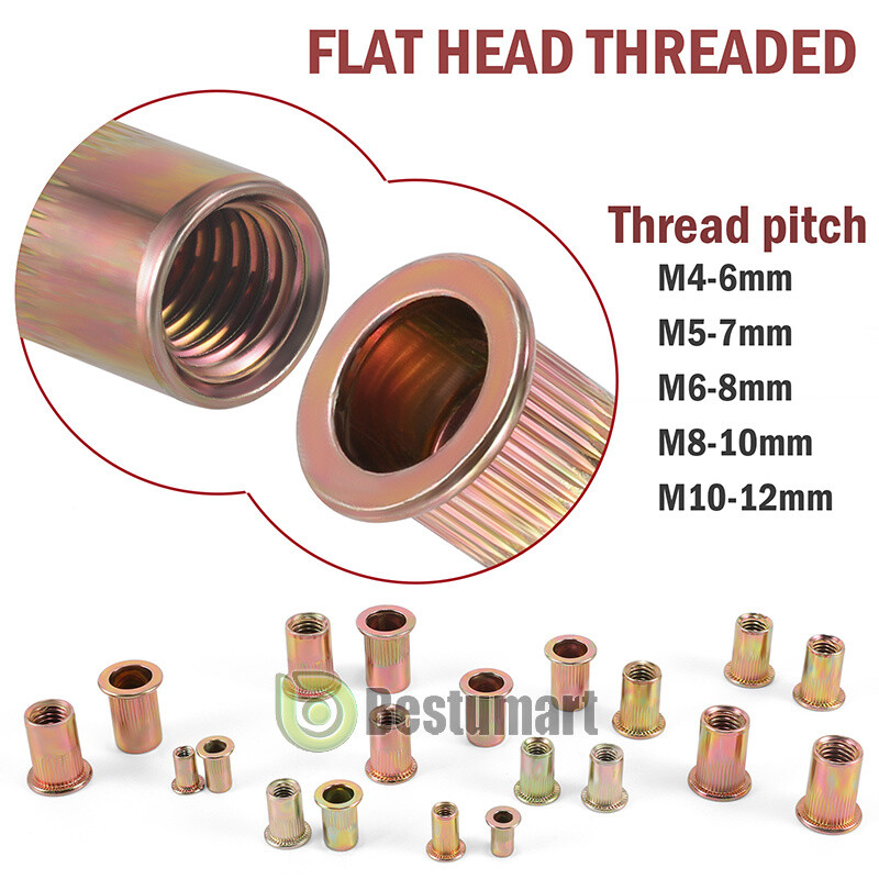 120pcs Rivet Nut Kit Rivnut Gun Nut Setter Thread Setting Nutsert Tool Metri+Box gallery
