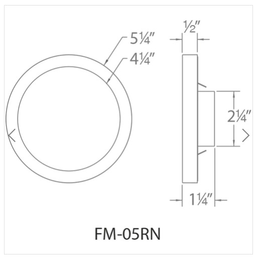 WAC Round LED 5.25 inch White Flush Mount Ceiling Light in 3500K FM-05RN-935-WT gallery