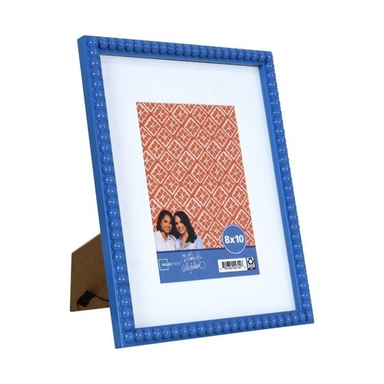 Mainstays by Becky G. Beaded Photo Frame, 5x7in 8x10in Blue Eyes gallery