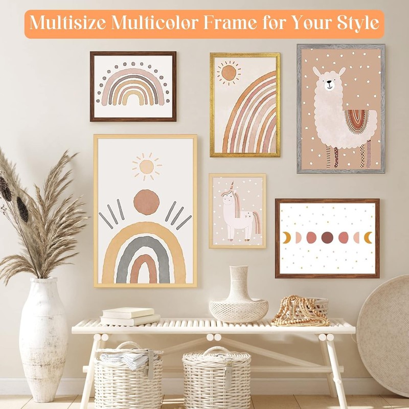 Picture Frame Solid Wood Ornate Gallery Wall Photo Poster Display Plexiglass gallery