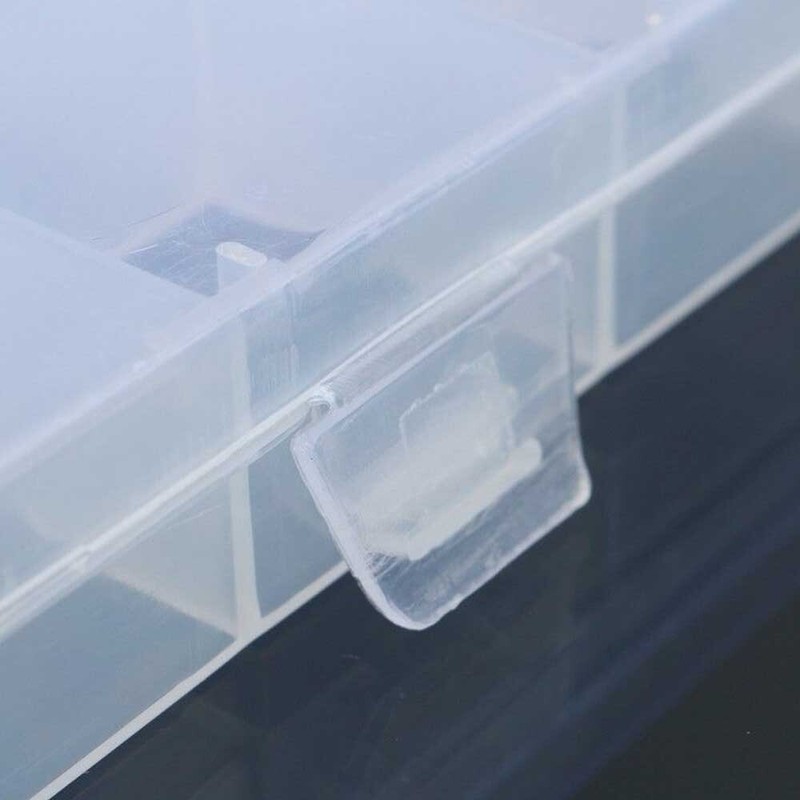 2Pcs 24 Grid Plastic Compartments For Jewelry Bead Organizer Storage Box Case US gallery