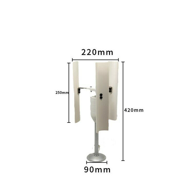 12V Vertical Wind Turbine Generator 3 Blades Charger Windmill Power Teach Mode gallery