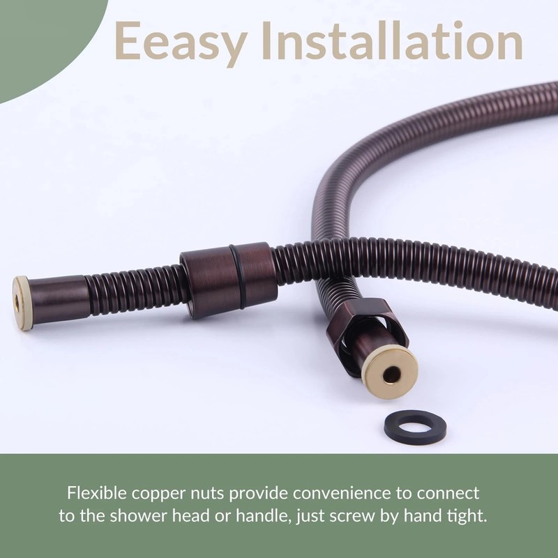 Flexible Shower Hose 59 Inches, APLusee 304 Stainless Steel Oil Rubbed Bronze gallery