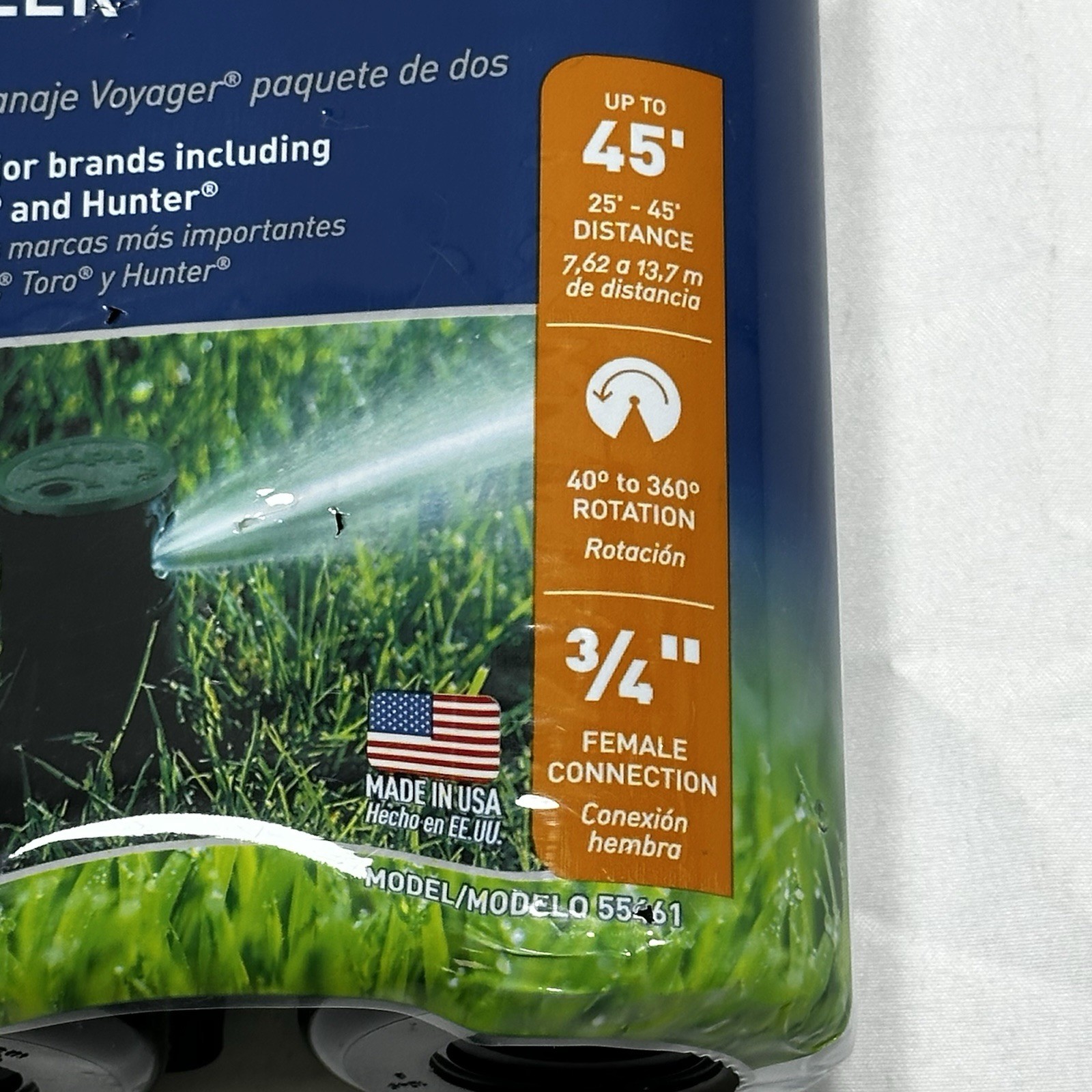 Orbit Voyager 3/4” Female Connect Gear Drive Sprinkler Dual Pack Up to 45' 55461 gallery