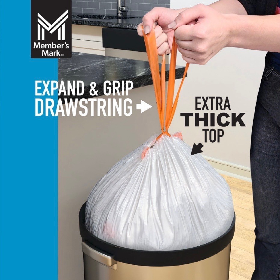 Member’s Mark Power Flex Tall Kitchen Trash Bags 13 Gal Unscented gallery