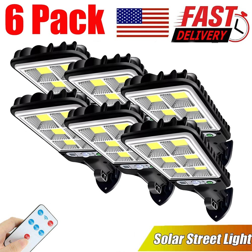 6PCS Outdoor Solar Wall Light LED Motion Sensor Bright Flood Street Lamp 3 Modes gallery