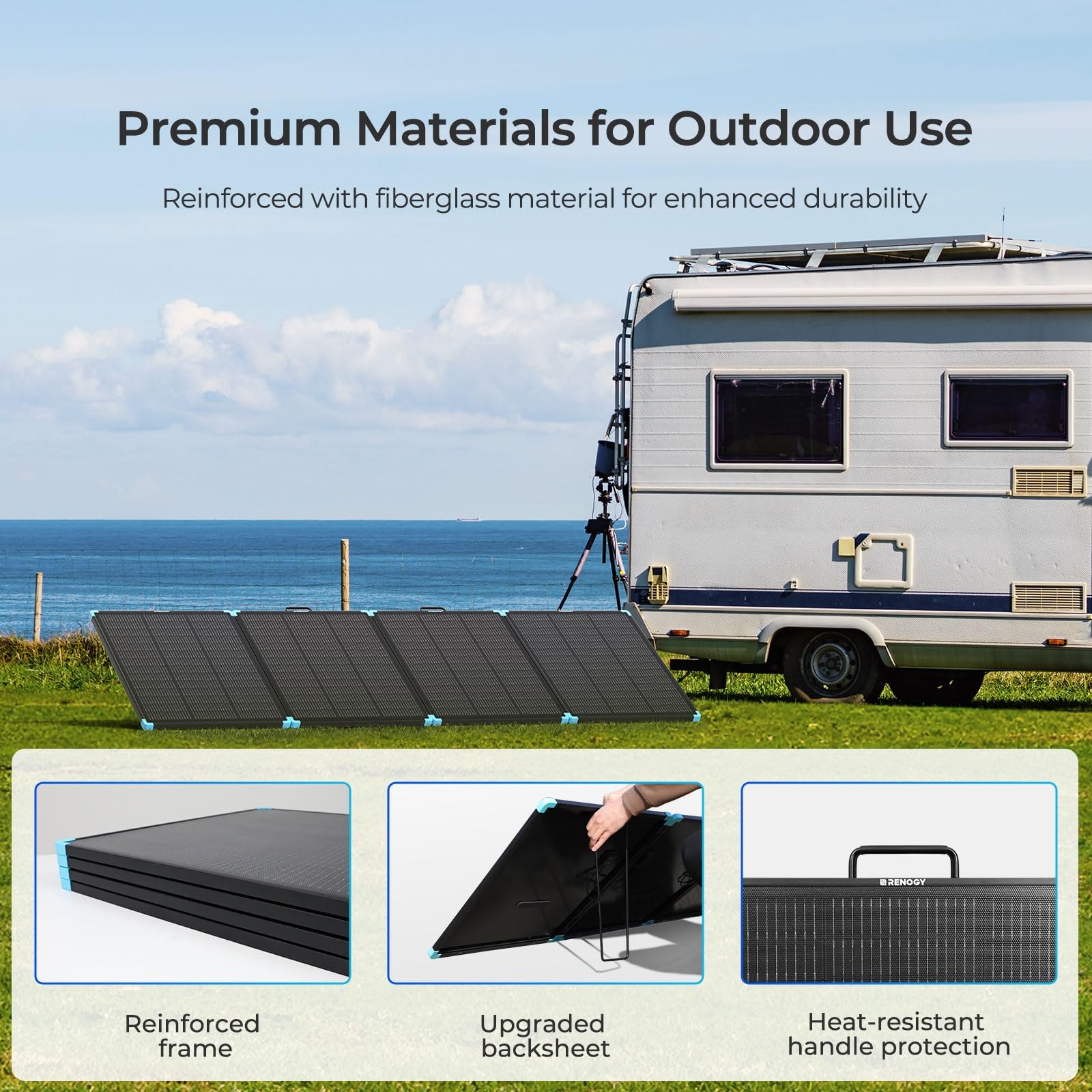 Panel Solar 300W Foldable Suitcase Renogy RSP300LSC Portable High Efficiency gallery