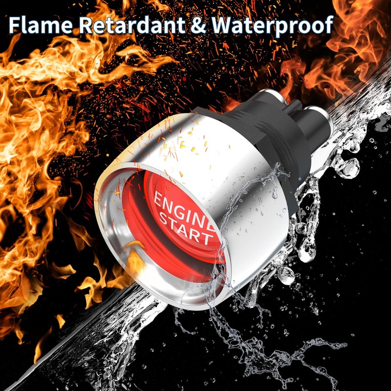 12VDC 50A Engine Start Ignition Switch 3 Pin SPST Push Button Starter Switch ... gallery