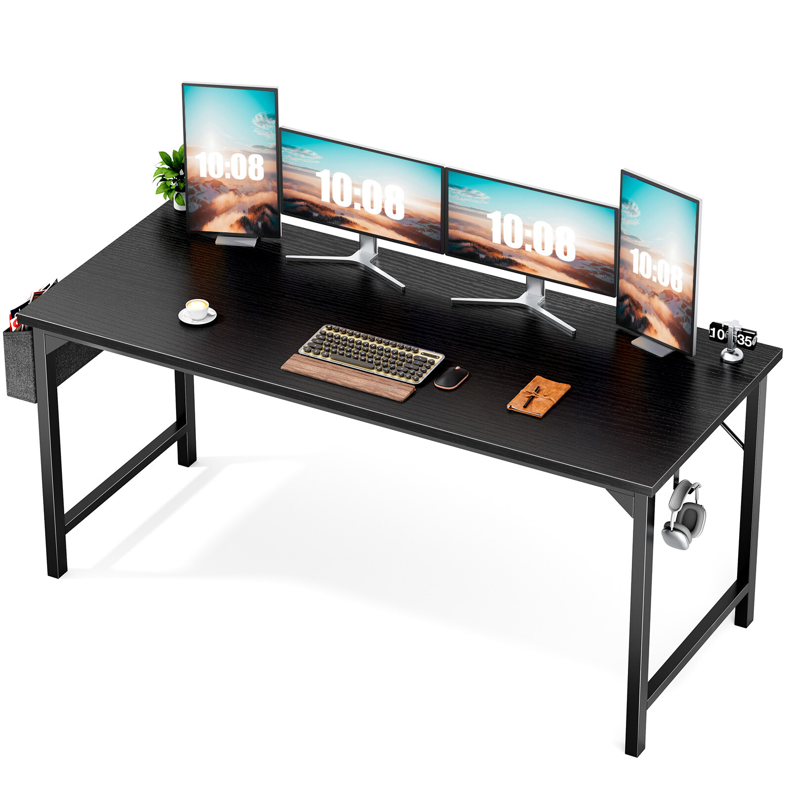 Home Office Computer Desk with Storage Bag and Hook - 40/47/55/63inch Sizes gallery