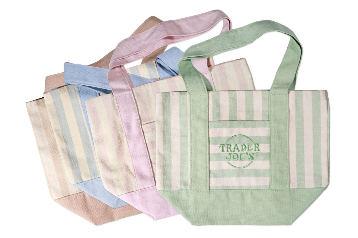NWT Trader Joe's Striped Canvas Mini Tote 2026 YOU CHOOSE gallery
