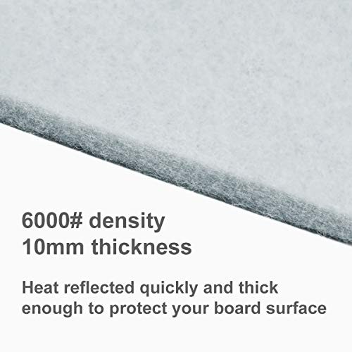 DUWEE DELUX IRONING BOARD PADDING, EXTRA DENSE FELT MATERIAL, 54" X 18" - WHITE gallery