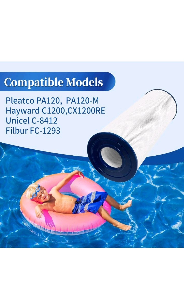 Pool Filter Replaces Hayward C1200 , CX1200RE, Unicel C-8412, PA120,etc gallery