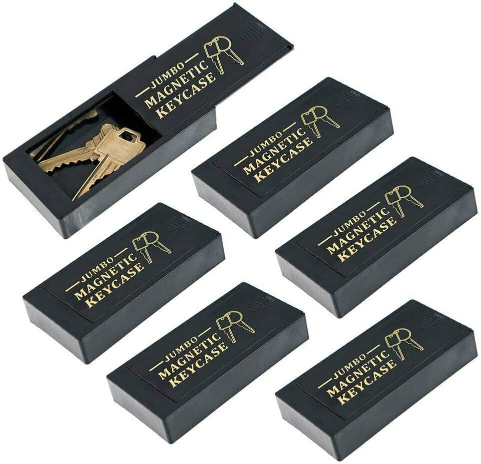 WYZworks Hide A Key LARGE MAGNETIC Safe Holder Outdoor Compartment - 6pk gallery