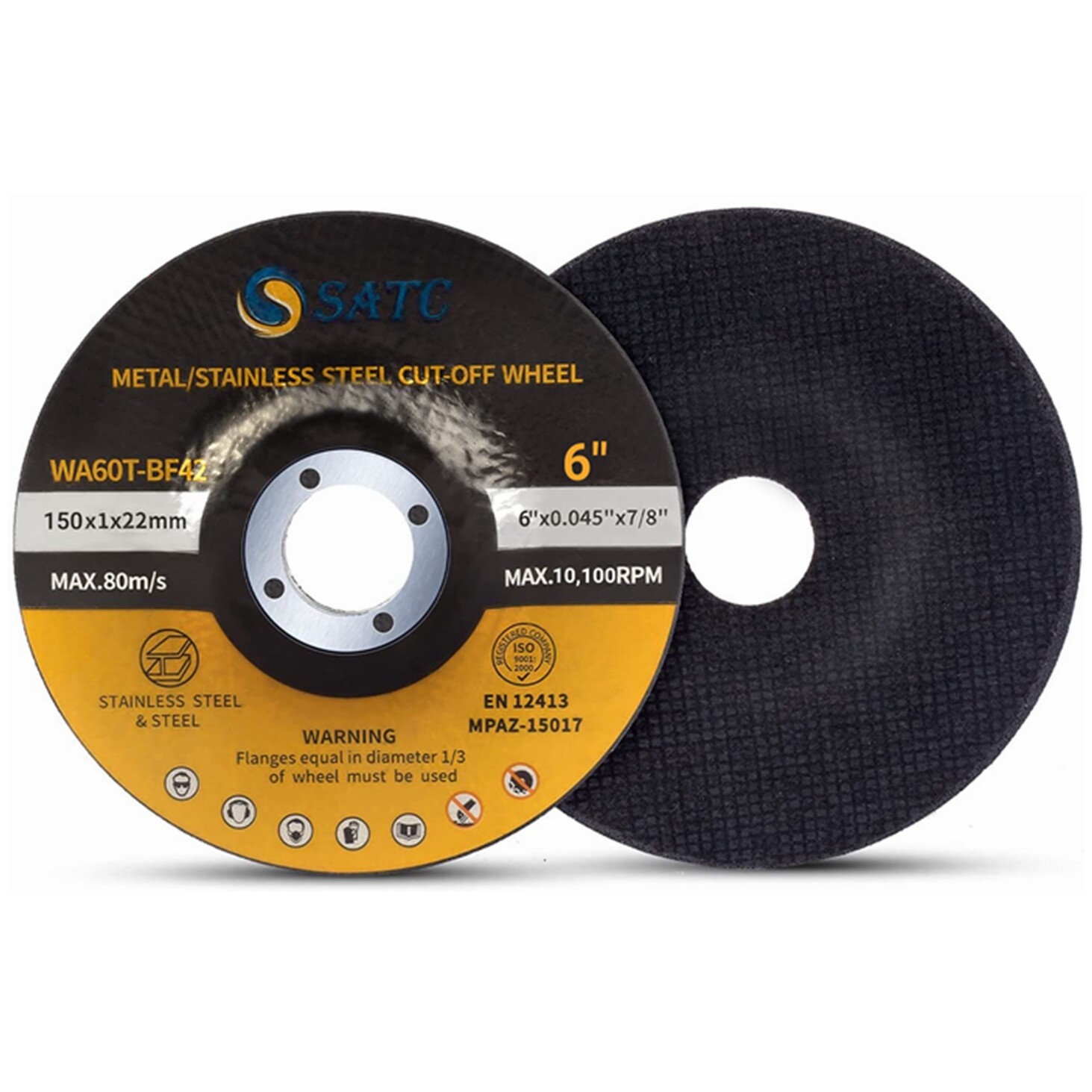 50 Pack 6" Depressed Center Cut Off Wheels Metal & Stainless Steel Cutting Discs gallery