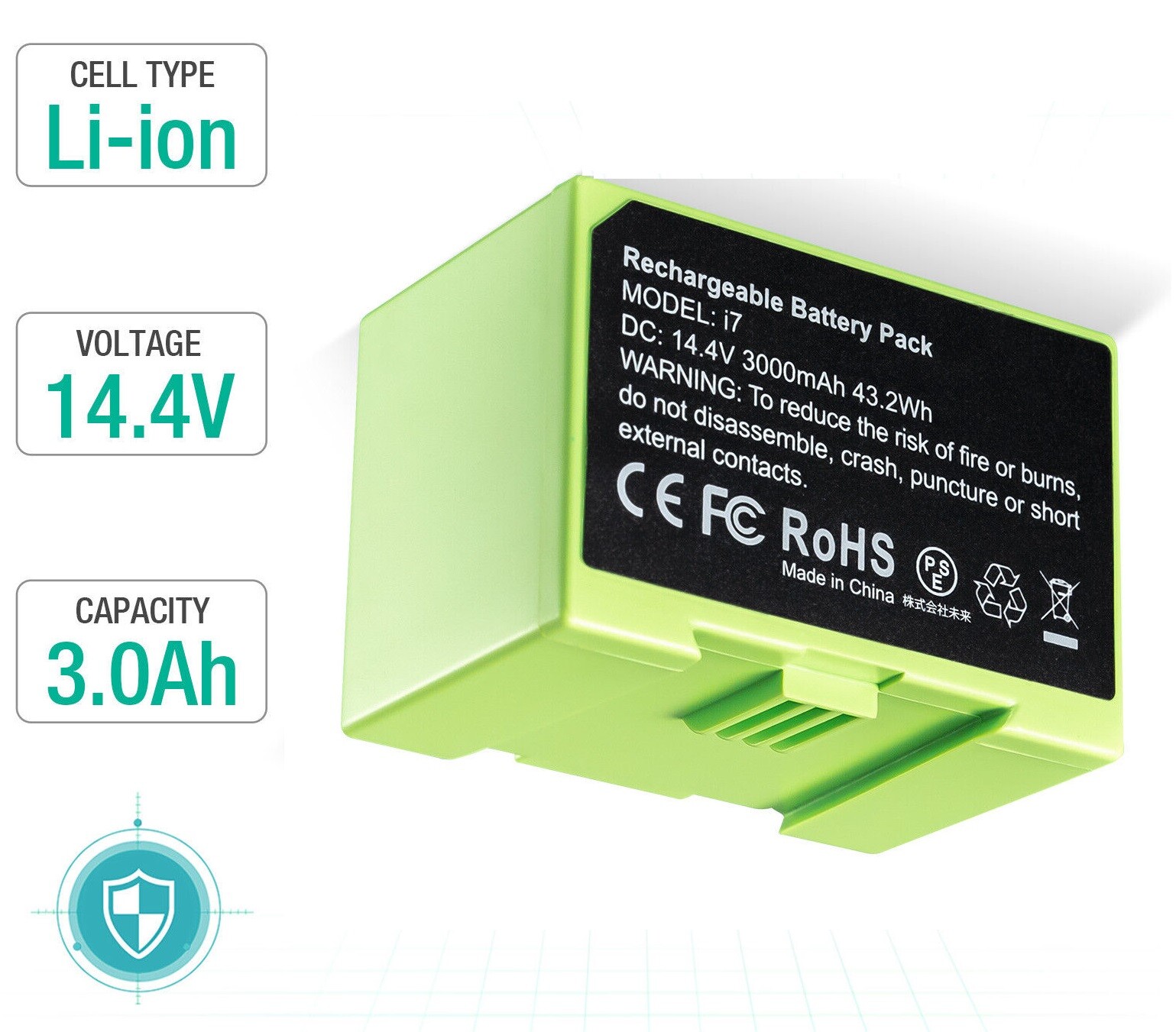 Replacement 3000MAH Battery for irobot Roomba Vacuum ABL-D1 I7 e5 e6 I3 I4 I7 J7 gallery