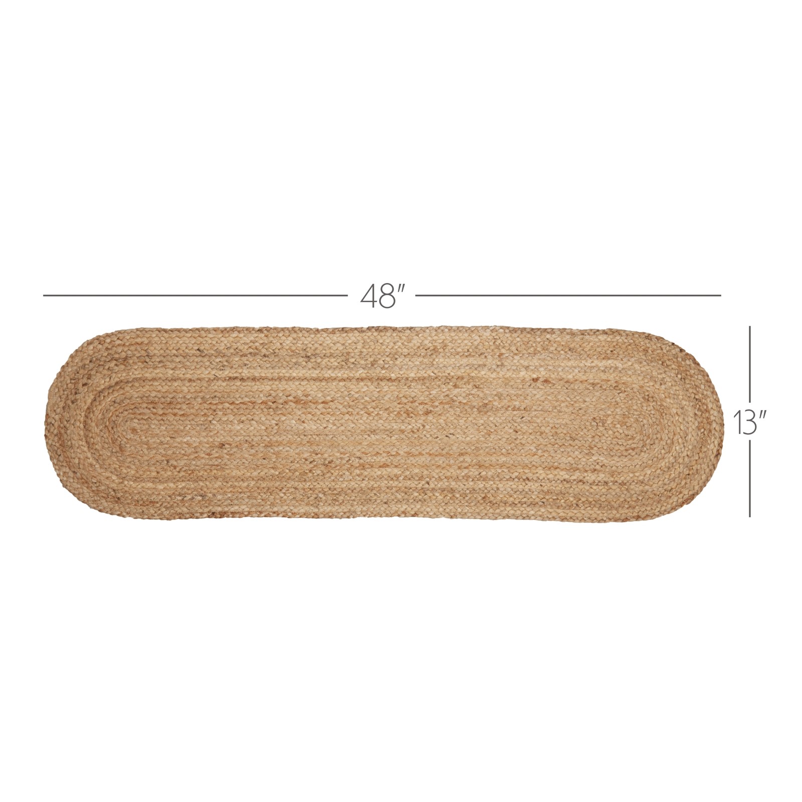 Table Runner Natural Jute Farmhouse 13x48 Oval Braided Kitchen Decor VHC Brands gallery