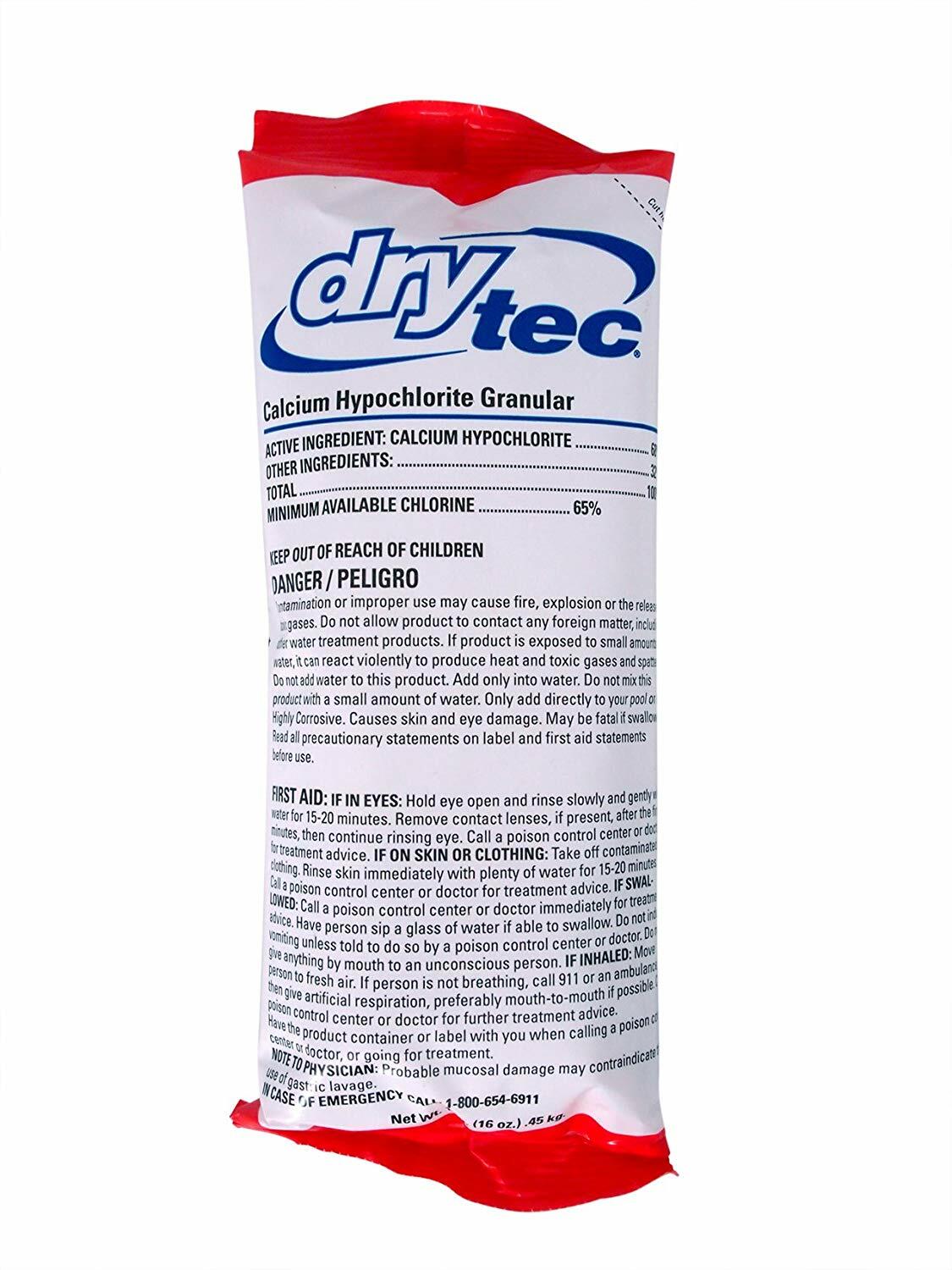 Dry Tec 68% Calcium Hypochlorite Granular Swimming Pool Shock - Choose Quantity gallery