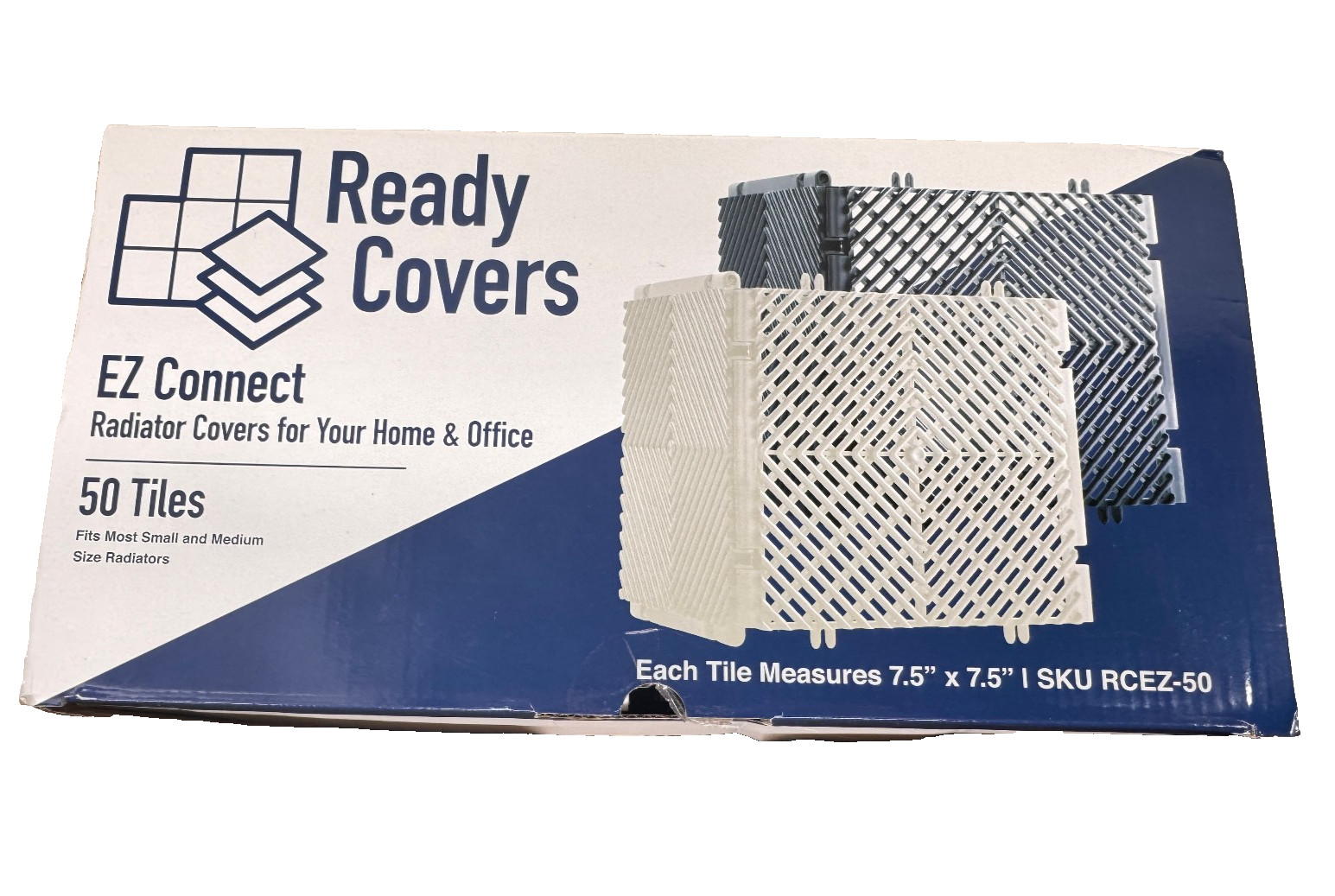 Ready Covers EZ Connect Radiator Covers Protective 50 White Plastic Tiles NIB gallery