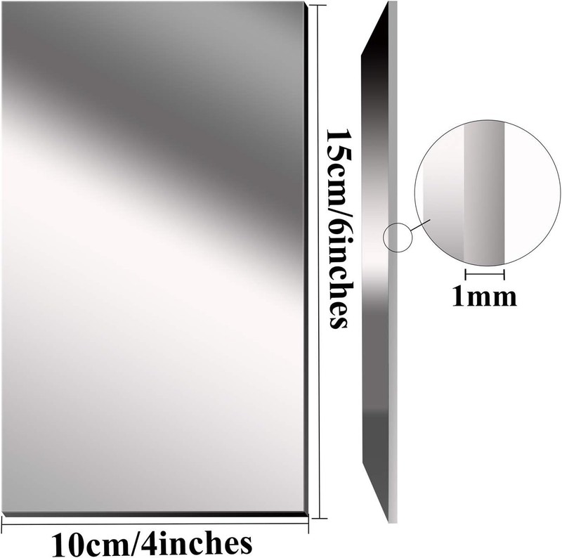 12 Pack Mirrors Plastic Mirror Decor Flexible Mirror Sheets Self Adhesive Mirror gallery