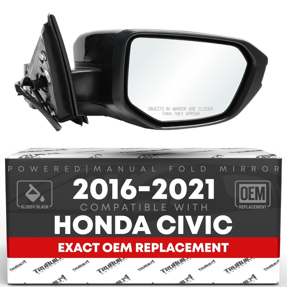 Passenger Side Mirror Replacement - Compatible with 2016-2021 Honda Civic - P...