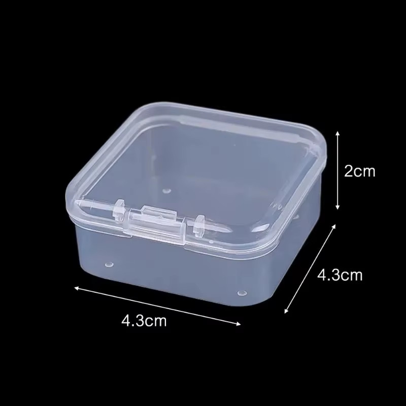 60/6PCS Mini Storage Box Transparent Plastic Jewelry Storage Box Container Porta gallery