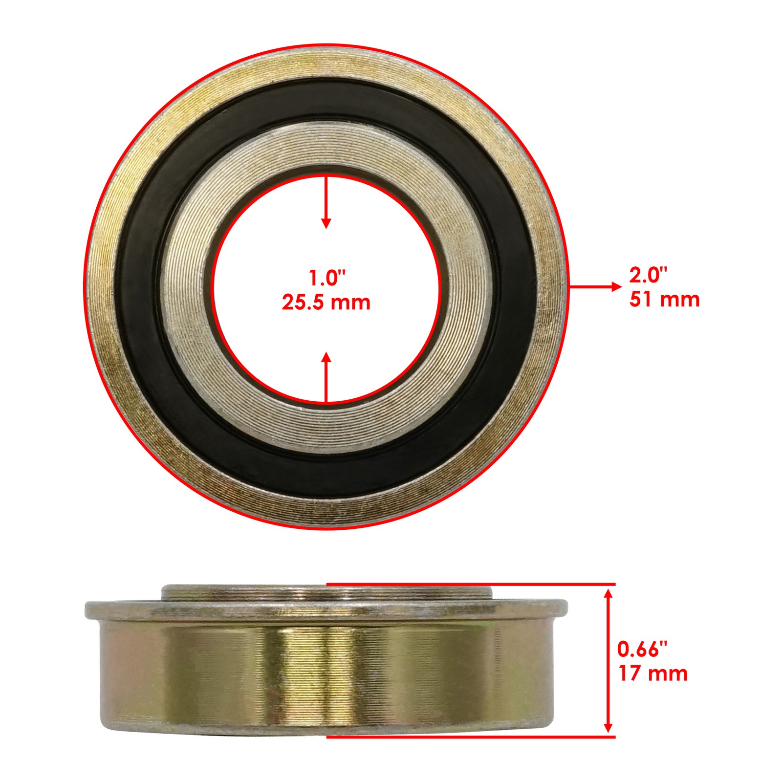 Front Wheel Fork Flanged Bearing for Husqvarna EZ4824 EZ5221 EZ5224 EZ5225 gallery