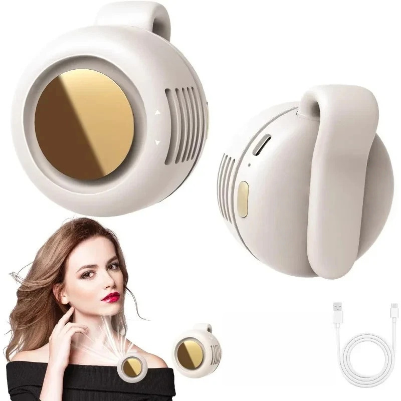 Portable Silent Mini Bladeless USB Electric Fan Small fan Clip on Shirt Waist gallery