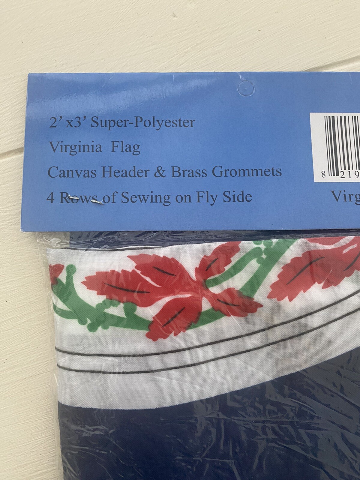 Virginia State Flag 2’ X 3’ Super Polyester Canvas Header With Grommets NEW gallery