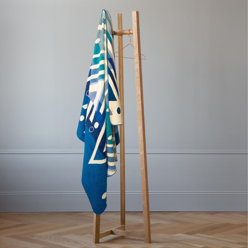 EXTRA LARGE THICK SOFT & WARM ALPACA WOOL BLANKET 94x79" AZTEC GEOMETRIC PATTERN gallery