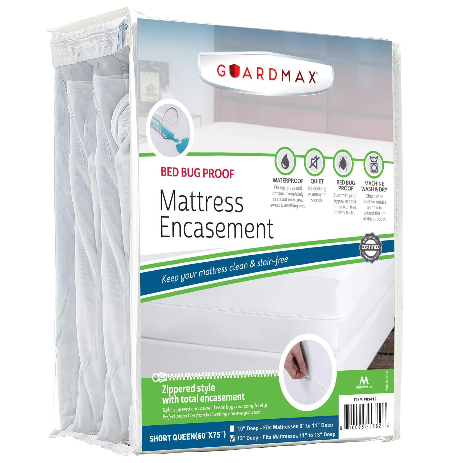Guardmax RV Short Queen Mattress Protector Cover Zippered | 100% Waterproof gallery
