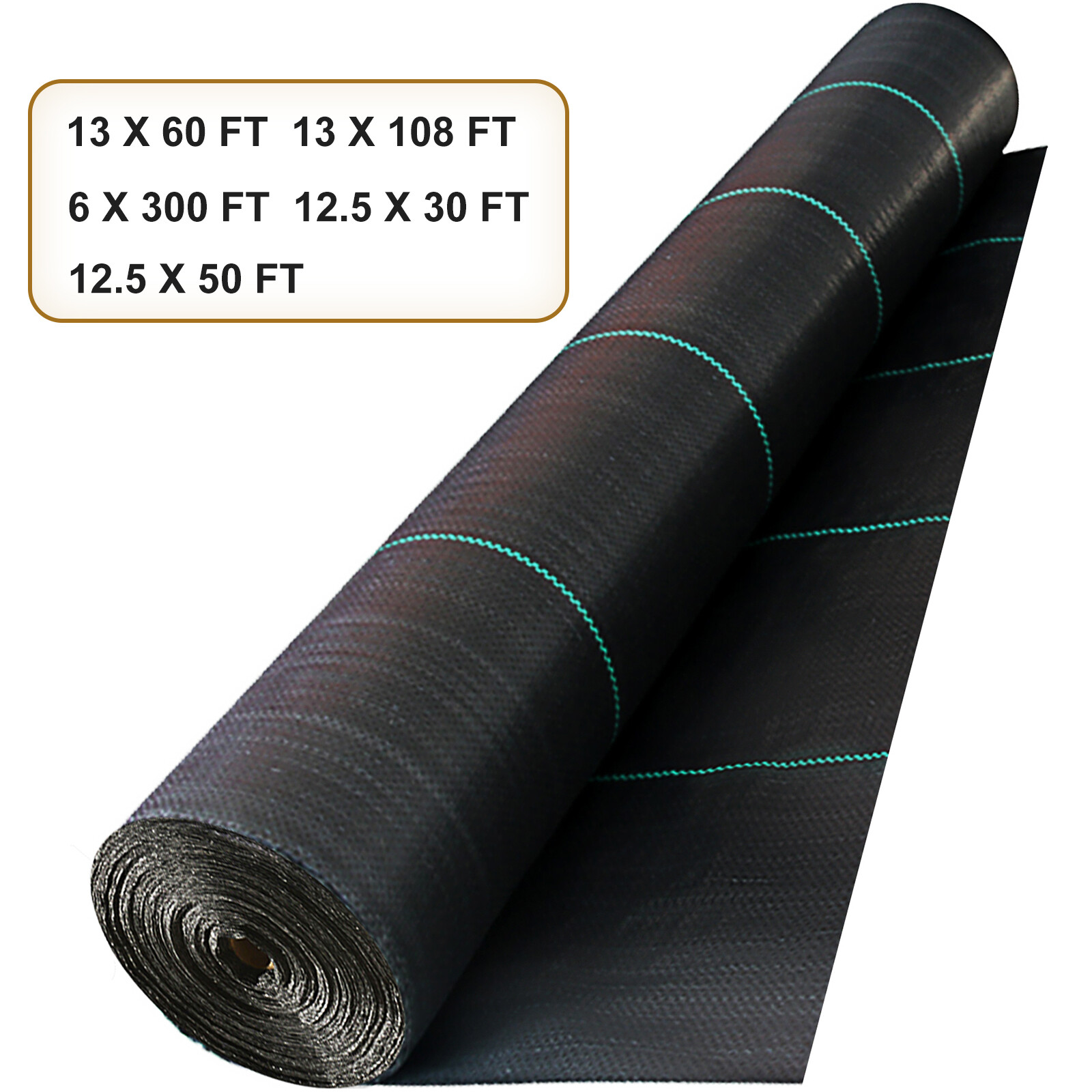 VEVOR Driveway Fabric Stabilization Geotextile Fabric 5 Sizes Underlayment Black gallery