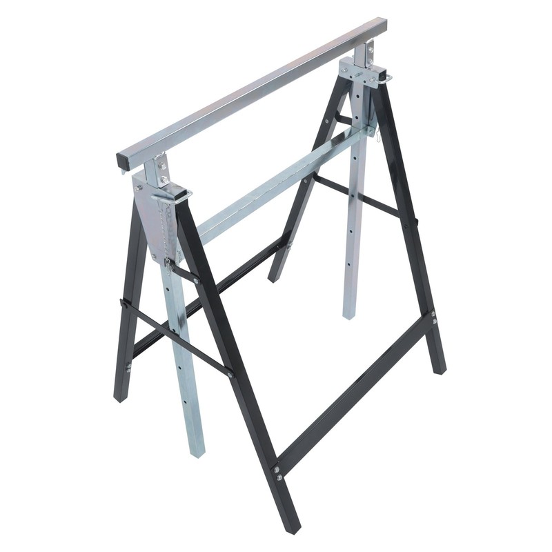 2 Pack 440 Lbs Adjustable 7 Level Height Foldable Metal Sawhorse Work Stand gallery