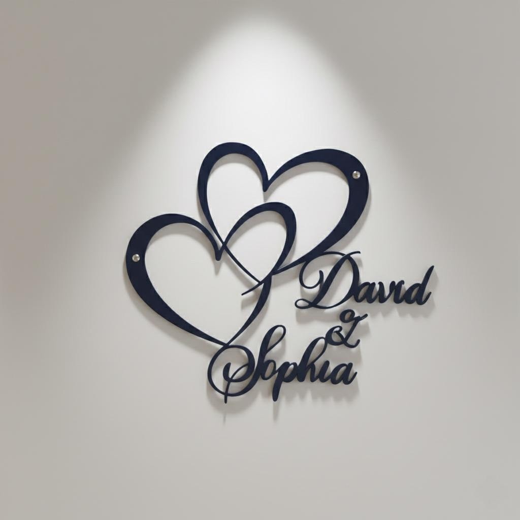 Custom Infinity Heart Metal Sign – Personalized Couple Name Wall Decor Gift gallery
