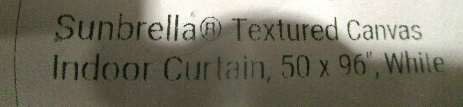 2 Pottery Barn SUNBRELLA Textured Canvas Indoor Curtains 50 96 white New wo tag gallery