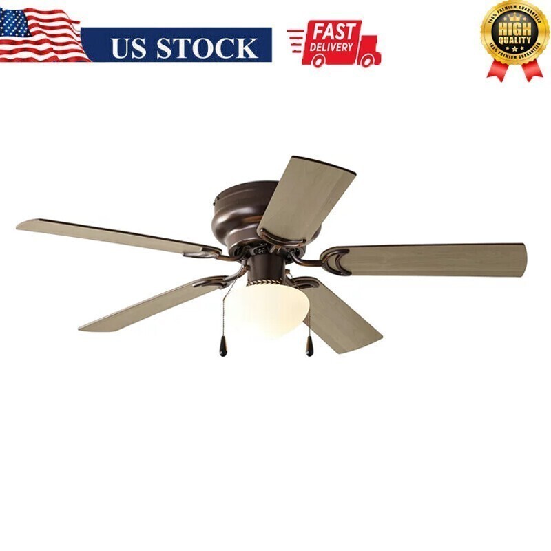 44'' Indoor Reverse Airflow Ceiling Fan w/ LED Light Bronze 5 Blades Living Room gallery