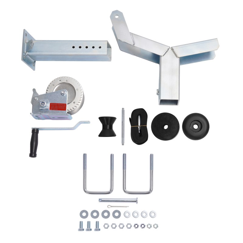 Adjustable Winch Stand Winch Post For Boat Trailer parts W/ 1400lbs Winch Roller gallery