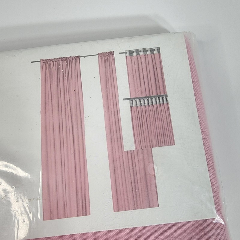 VIVAN Curtains 1 pair pink polyester cotton New 57in x 98.5in (145x250 CM) New gallery