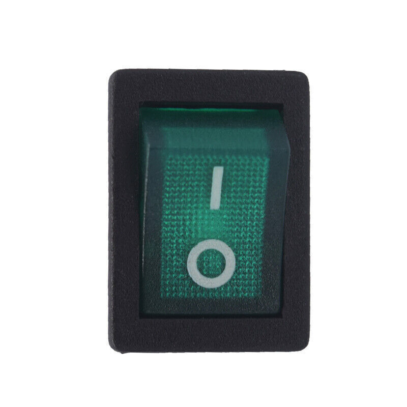 1x PRONIC R13 4pin 2position 6A250VAC T85/55 Rocker Power Switch With Green Lamp gallery