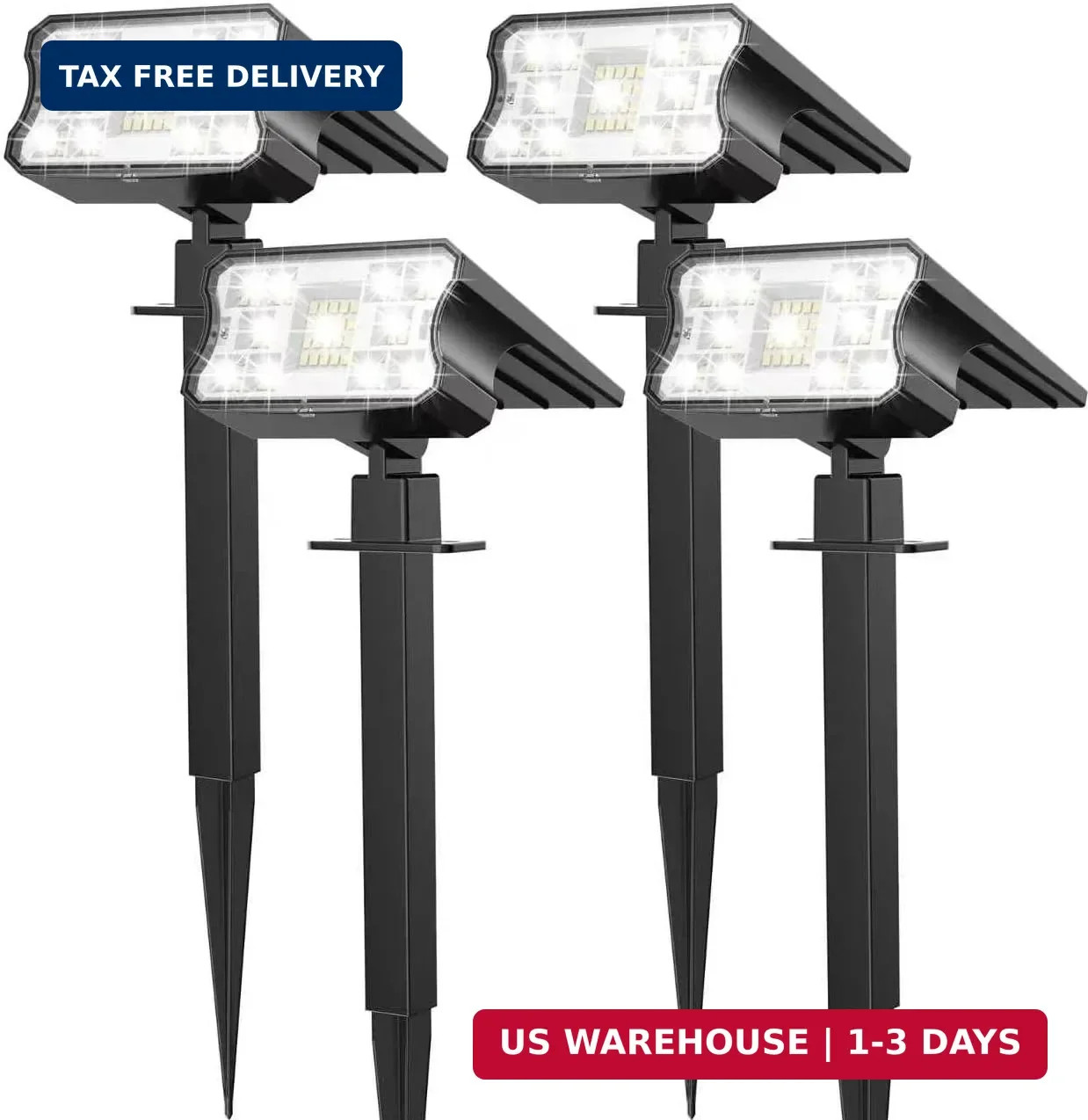 HGGH Solar Lights Outdoor Waterproof IP67, 60 LED 3 Lighting Modes Solar Spot Li gallery