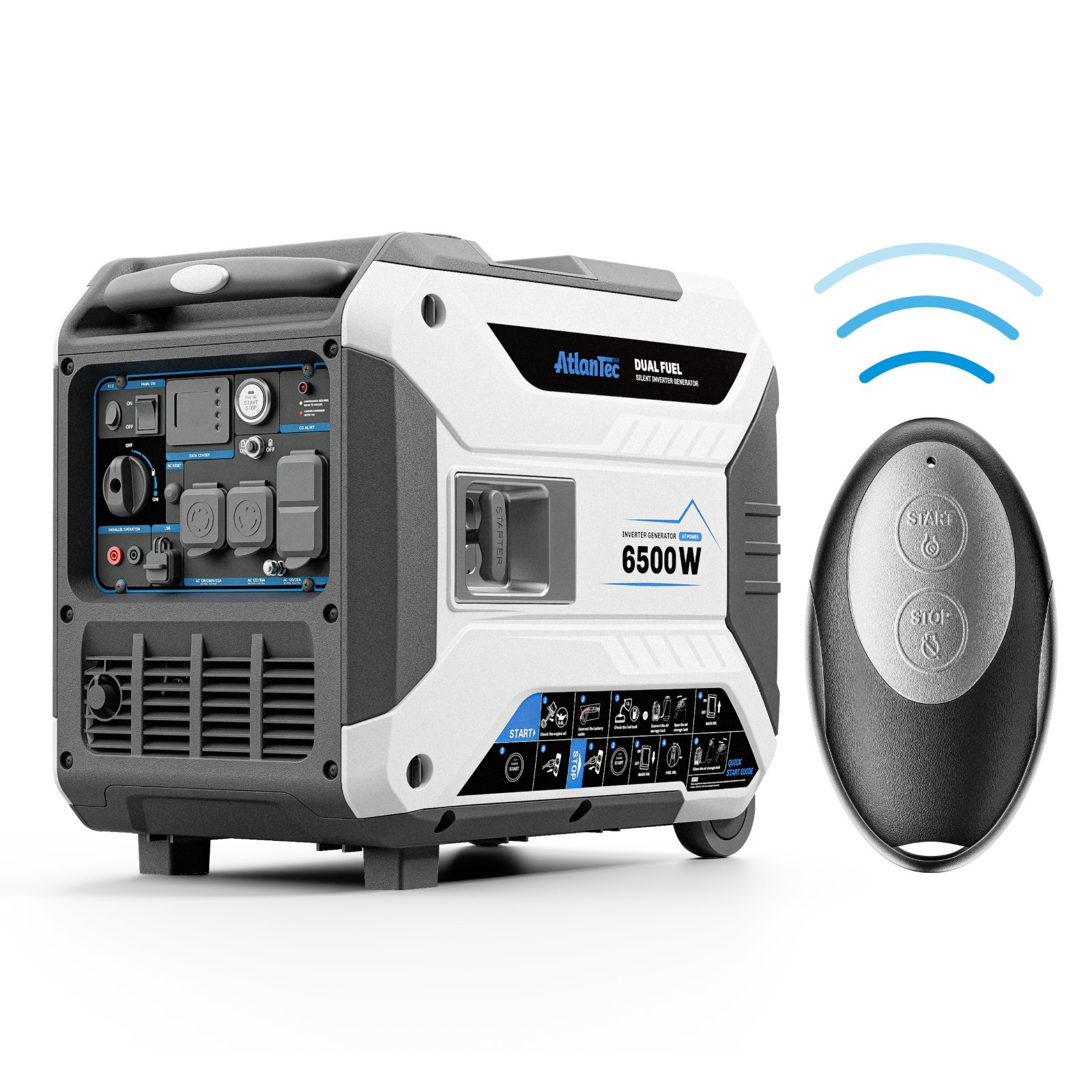 6500W Dual Fuel Inverter Generator, Remote & Electric Start, Quiet Portable gallery