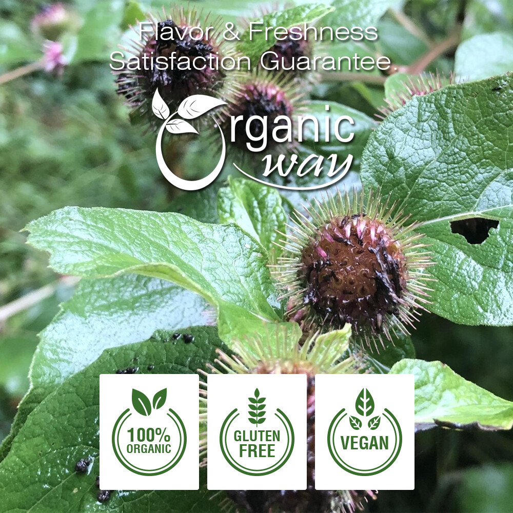 Organic Way Burdock Root Cut & Sifted - Herbal Tea | Kosher & USDA Certified gallery