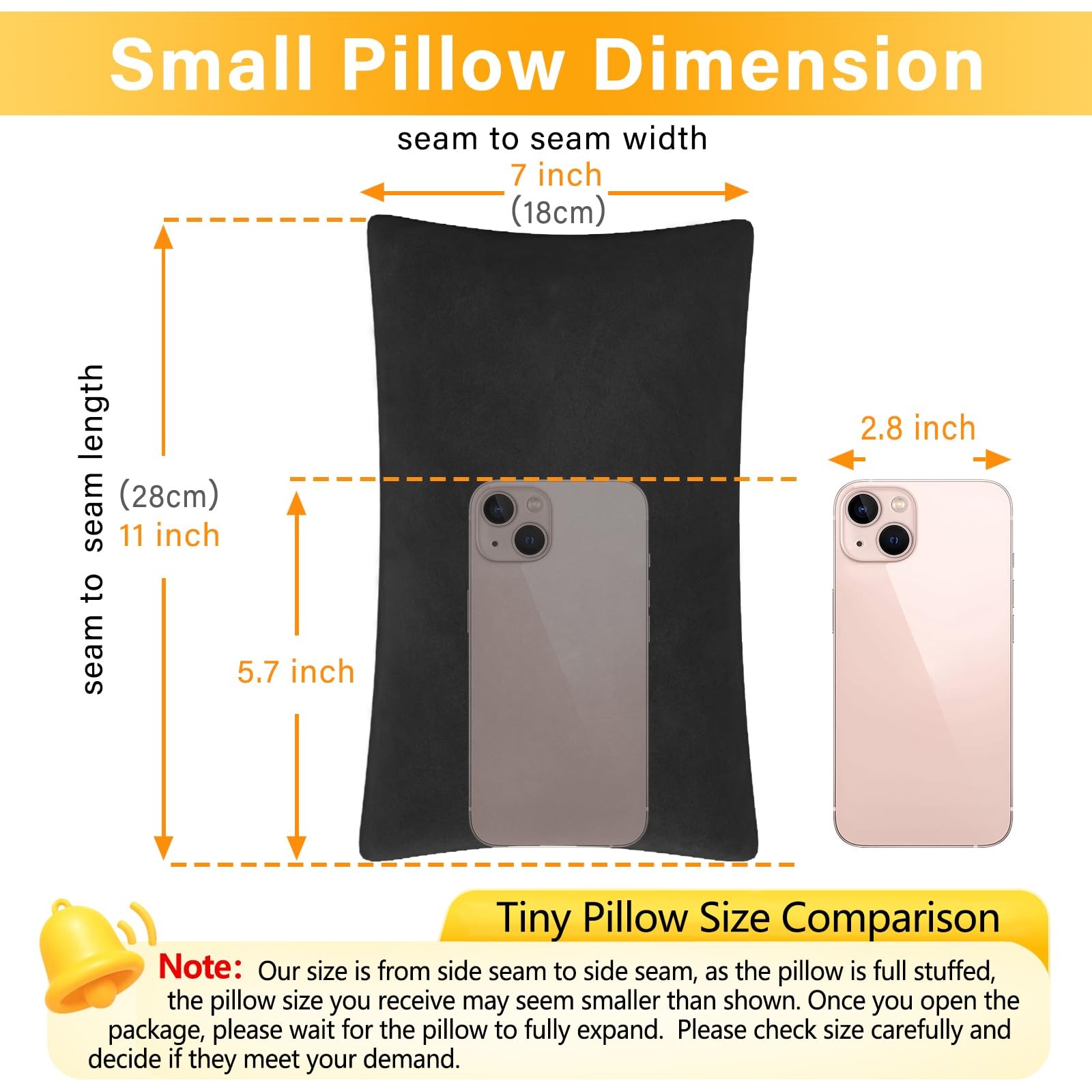 1 MIDDLE ONE 2 Pack Small Pillow, Memory Foam Mini Pillow 11 X 7 Inches for T... gallery