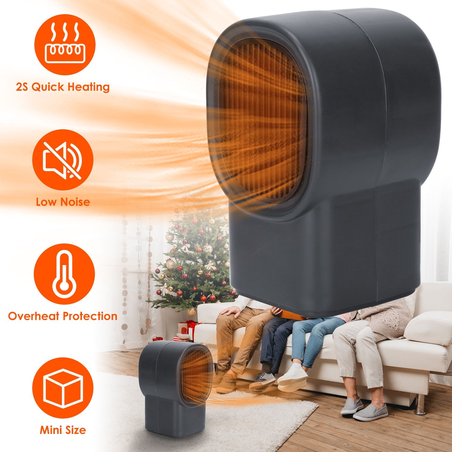 Mini Desktop Fan Heater Personal Small For Home Offices Electric Heater Portable gallery