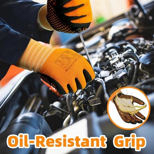 Safety Work Gloves Micro-Foam Nitrile Coated LT5619, Level 4 Large 3 Pairs gallery