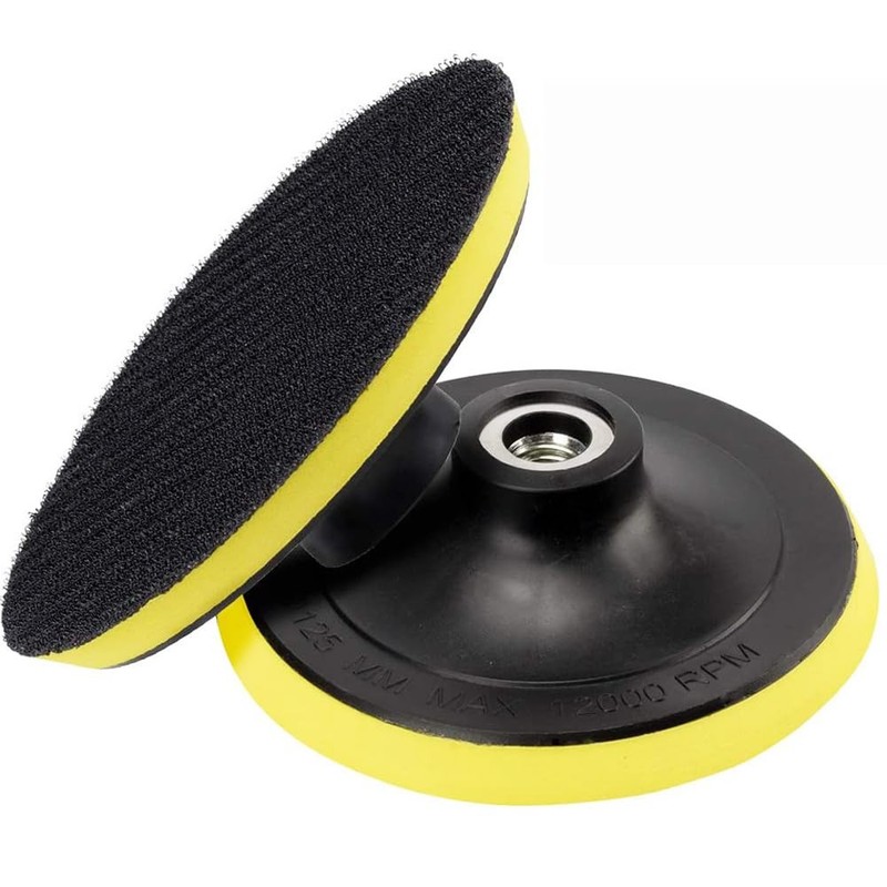 2 Pack 5 Inch Hook and Loop Backing Pad Sanding Holder Polishing Backer Plate gallery