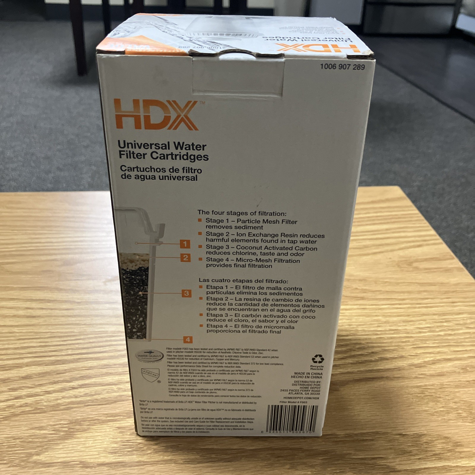 NEW HDX Water Pitcher Universal Replacment Water Filter Cartridges 6-Pack gallery