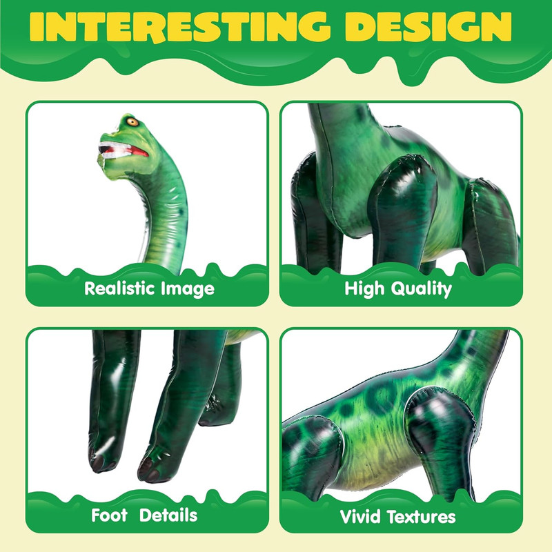 51in Inflatable Brachiosaurus Dinosaur Toy, Giant Party Decoration Birthday Gift gallery