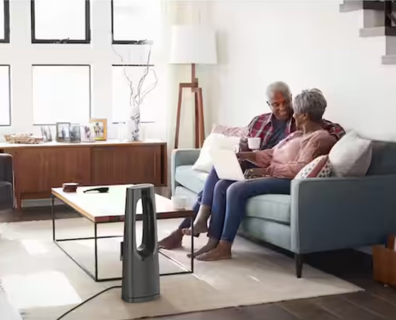 Bladeless 28' Electric Oscillating Tower Ceramic Space Heater W/REMOTE Black gallery