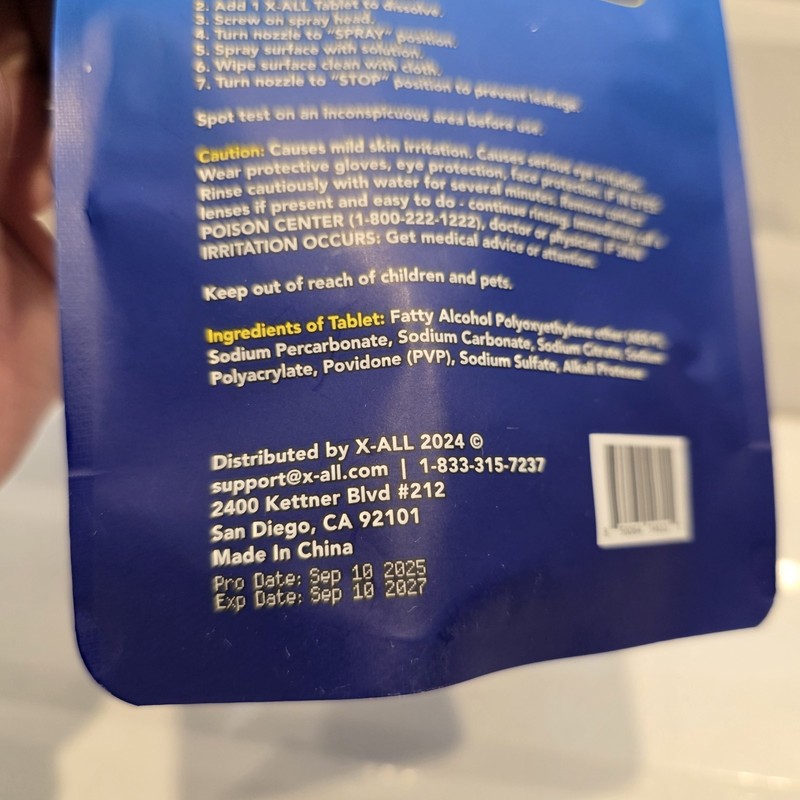 X-ALL Multipurpose Cleaning Tablets- 5 Count- NEW AND SEALED gallery